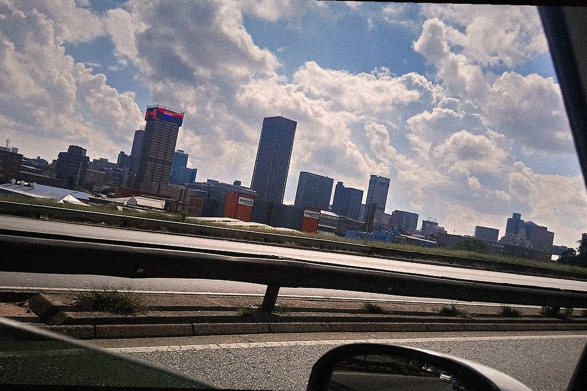 Johannesburg CBD skyline from the highway corridor